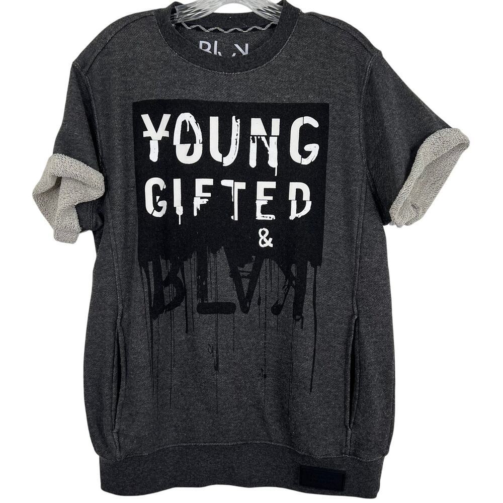 BLVK Rocawear Womens Streetwear Blak is the New Black Pullover Sweatshirt Size M